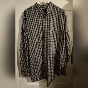 L.L. Bean Shirt Mens XL Hong Kong Button Up Blue Long Sleeve